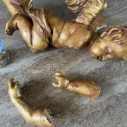 Sculpture à la feuille d'or avant